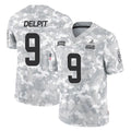 Crovyle C.Browns #9 Grant Delpit Player Arctic Camo Salute to Service Limited Home Game Stitched Jerseys