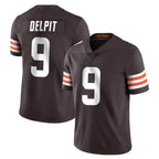 Crovyle C.Browns #9 Grant Delpit Player Brown Color Vapor Untouchable Limited Home Game Stitched Jerseys