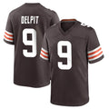 Crovyle C.Browns #9 Grant Delpit Player Brown Home Game Stitched Jerseys
