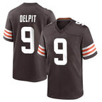 Crovyle C.Browns #9 Grant Delpit Player Brown Home Game Stitched Jerseys