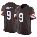 Crovyle C.Browns #9 Grant Delpit Player Brown Vapor F.U.S.E. Limited Home Game Stitched Jerseys