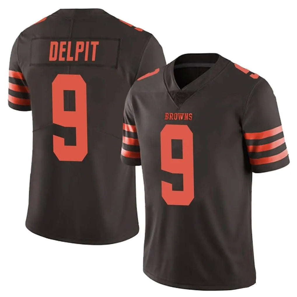 Crovyle C.Browns #9 Grant Delpit Player Browns Color Rush Limited Home Game Stitched Jerseys