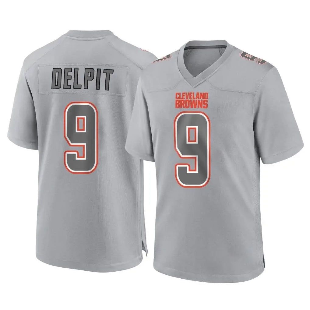 Crovyle C.Browns #9 Grant Delpit Player Gray Atmosphere Fashion Game Stitched Jerseys