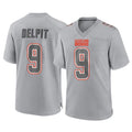 Crovyle C.Browns #9 Grant Delpit Player Gray Atmosphere Fashion Game Stitched Jerseys