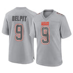 Crovyle C.Browns #9 Grant Delpit Player Gray Atmosphere Fashion Game Stitched Jerseys