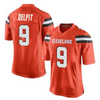 Crovyle C.Browns #9 Grant Delpit Player Orange Home Game Stitched Jerseys