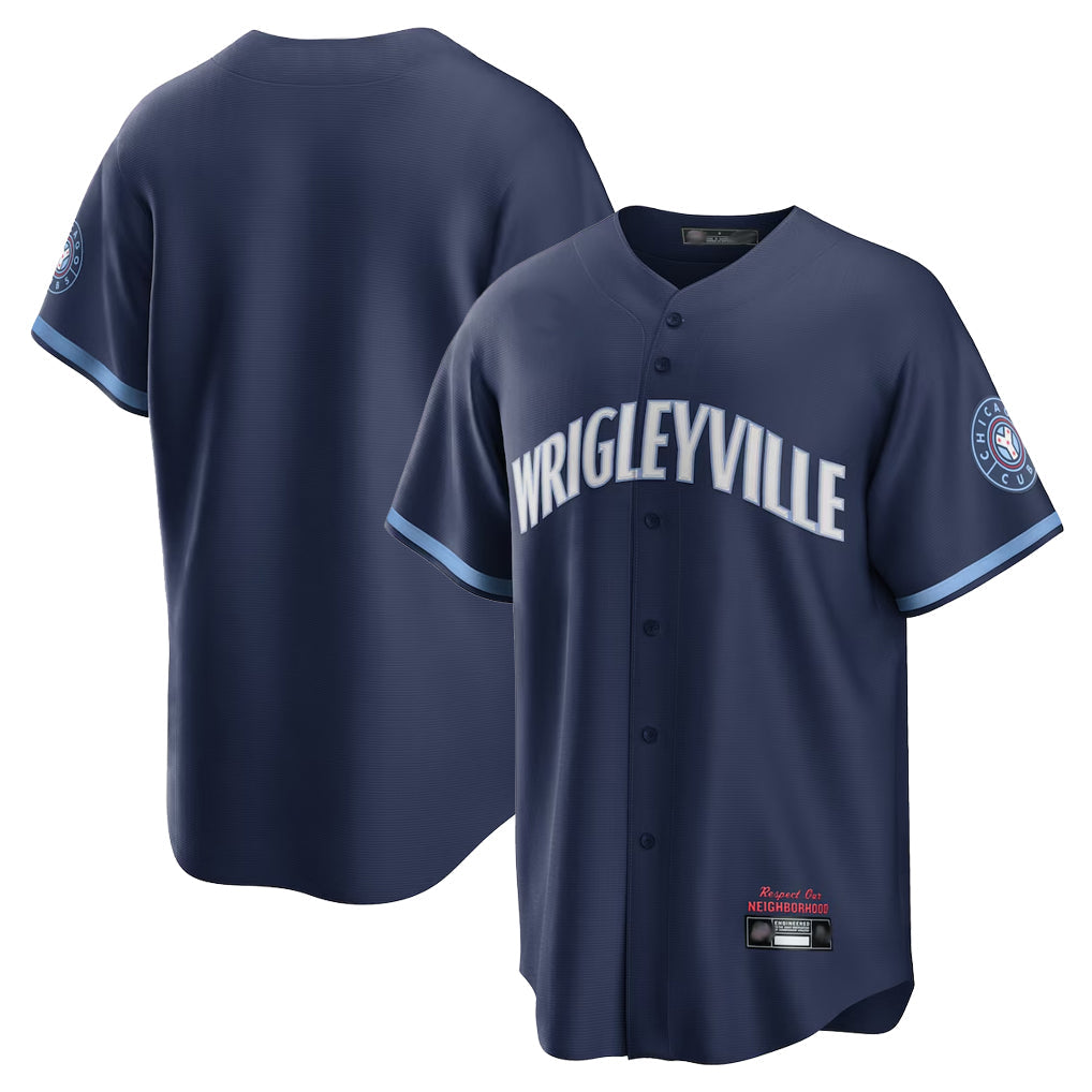 Crovyle C.Cubs Navy City Connect Home Game Blank Player Stitched Jerseys