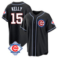 Crovyle C.Cubs #15 Carson Kelly Player Black Fashion Out 150th Anniversary Game Stitched Jerseys