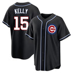 Crovyle C.Cubs #15 Carson Kelly Player Black Fashion Out Game Stitched Jerseys