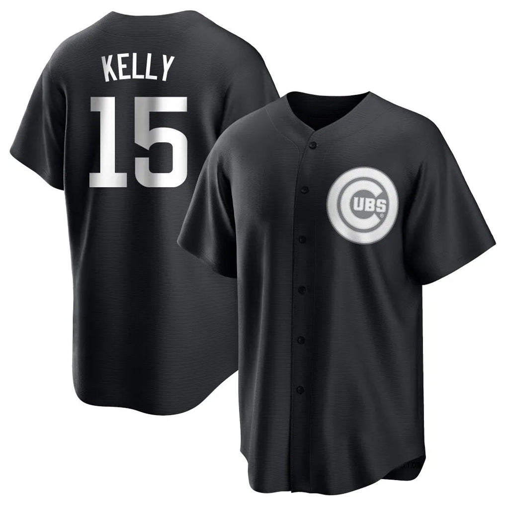 Crovyle C.Cubs #15 Carson Kelly Player Black Game Stitched Jerseys