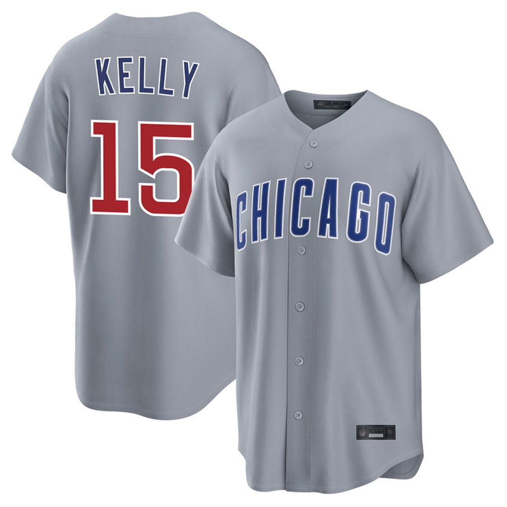 Crovyle C.Cubs #15 Carson Kelly Player Gray Home Game Stitched Jerseys