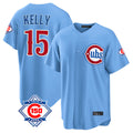 Crovyle C.Cubs #15 Carson Kelly Player Light Blue 150th Anniversary Home Game Stitched Jerseys