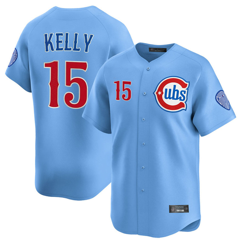 Crovyle C.Cubs #15 Carson Kelly Player Light Blue Limited Home Stitched Jerseys