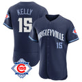 Crovyle C.Cubs #15 Carson Kelly Player Navy City Connect 150th Anniversary Limited Elite Home Stitched Jerseys