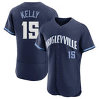 Crovyle C.Cubs #15 Carson Kelly Player Navy City Connect Limited Elite Home Stitched Jerseys