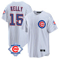 Crovyle C.Cubs #15 Carson Kelly Player White 150th Anniversary Home Game Stitched Jerseys