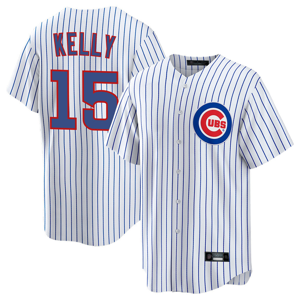 Crovyle C.Cubs #15 Carson Kelly Player White Limited Home Game Stitched Jerseys