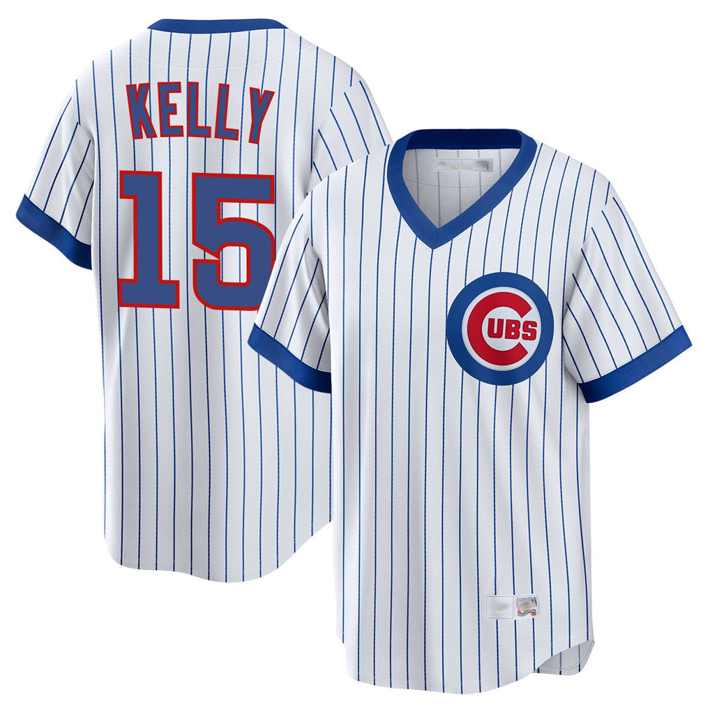 Crovyle C.Cubs #15 Carson Kelly Player White T-shirt Cooperstown Collection Limited Stitched Jerseys