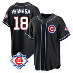 Crovyle C.Cubs #18 Shota Imanaga Player Black Fashion Out 150th Anniversary Game Stitched Jerseys