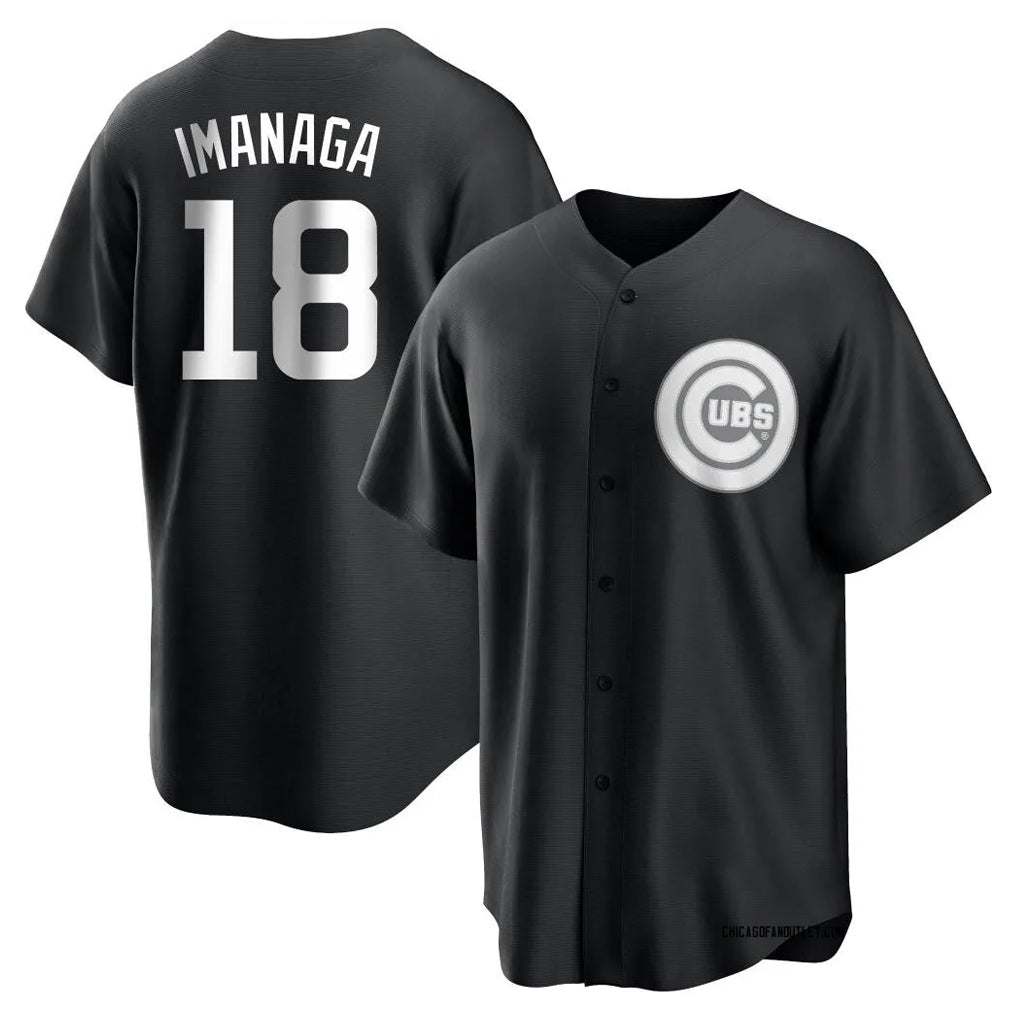 Crovyle C.Cubs #18 Shota Imanaga Player Black Game Stitched Jerseys