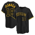 Crovyle C.Cubs #18 Shota Imanaga Player Black Snake Skin City Game Stitched Jerseys