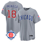 Crovyle C.Cubs #18 Shota Imanaga Player Gray 150th Anniversary Home Game Stitched Jerseys