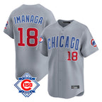 Crovyle C.Cubs #18 Shota Imanaga Player Gray Road 150th Anniversary Limited Home Stitched Jerseys