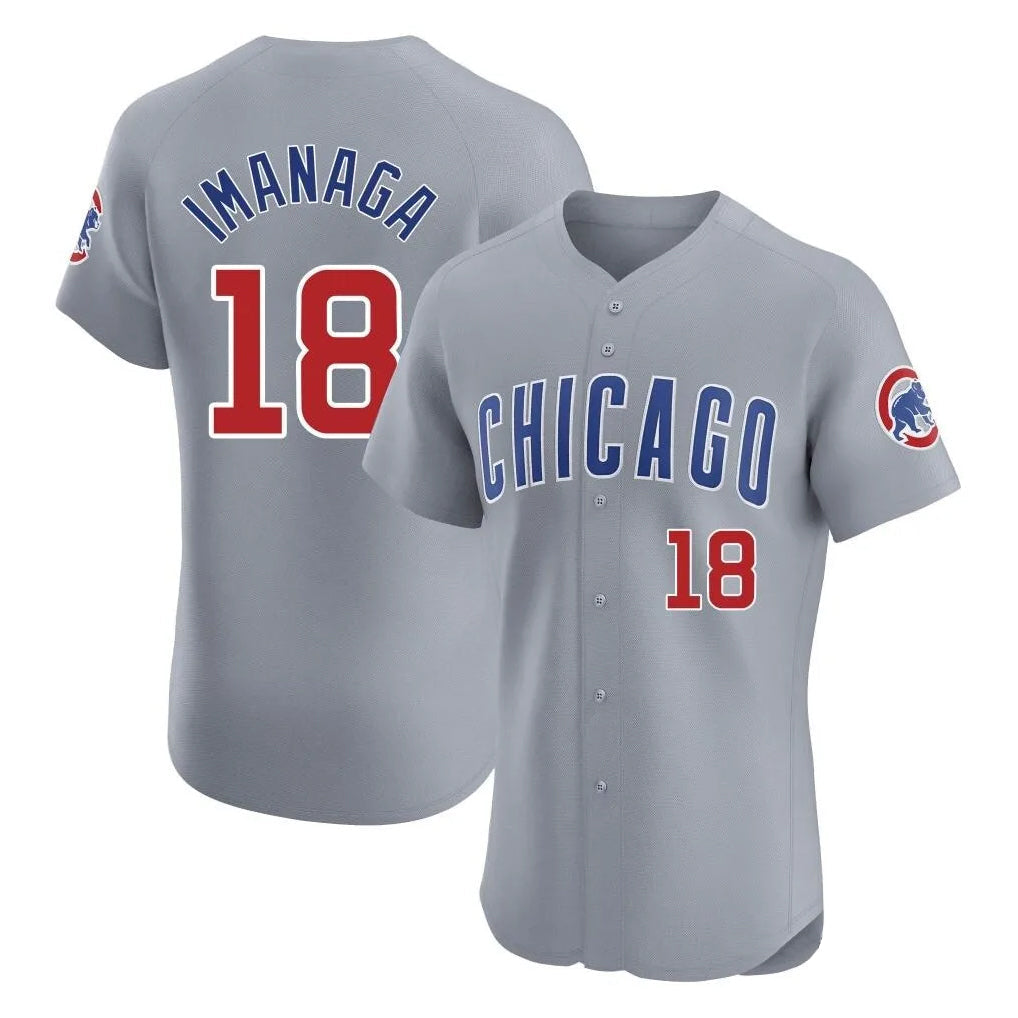 Crovyle C.Cubs #18 Shota Imanaga Player Gray Road Limited Elite Home Stitched Jerseys