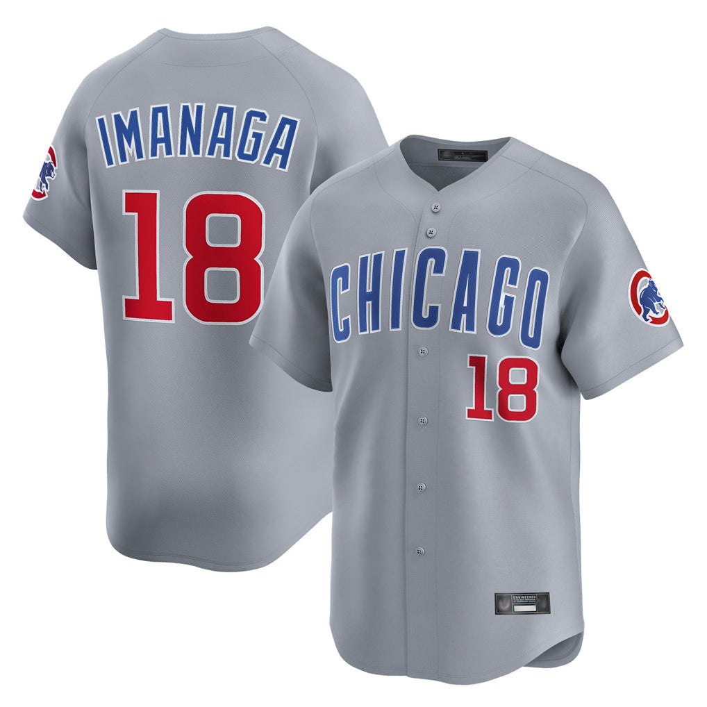 Crovyle C.Cubs #18 Shota Imanaga Player Gray Road Limited Home Stitched Jerseys
