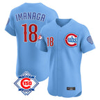 Crovyle C.Cubs #18 Shota Imanaga Player Light Blue 150th Anniversary Limited Elite Home Stitched Jerseys
