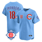 Crovyle C.Cubs #18 Shota Imanaga Player Light Blue 150th Anniversary Limited Home Stitched Jerseys