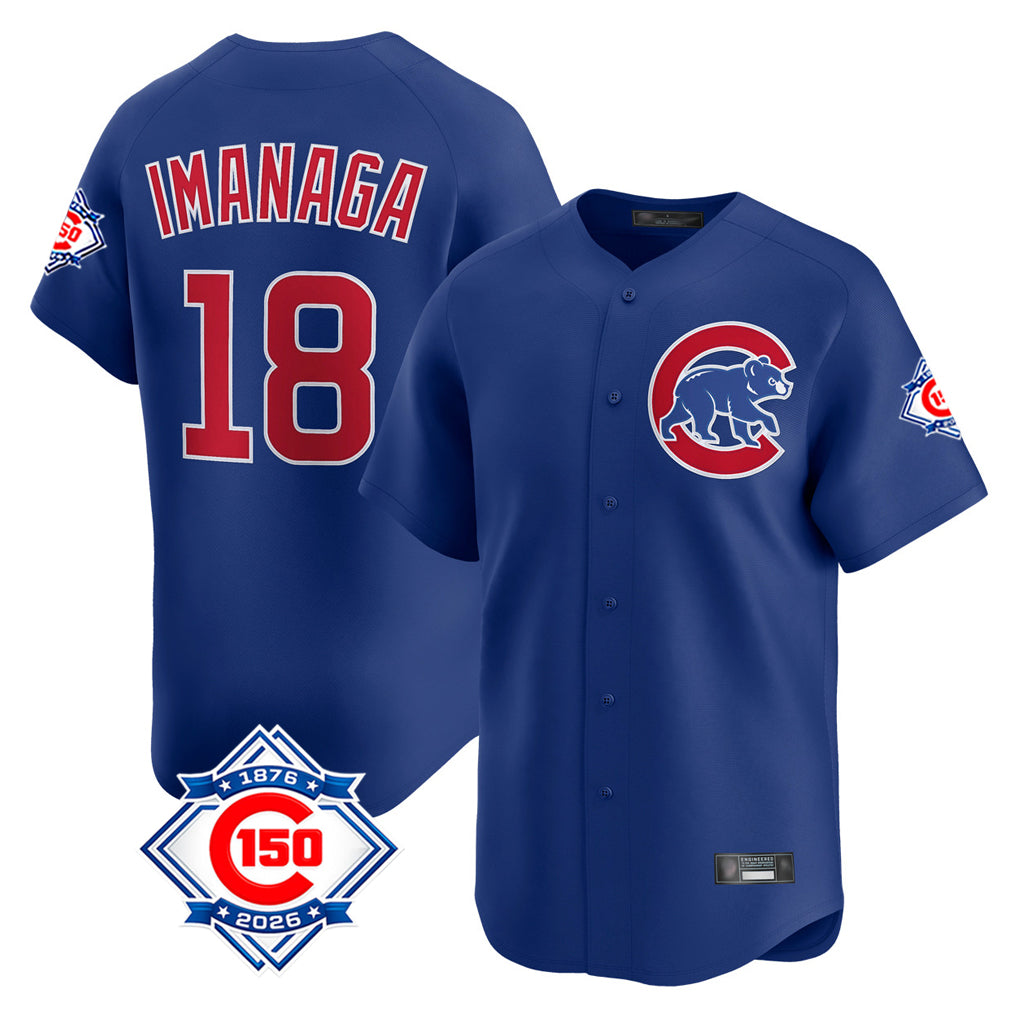 Crovyle C.Cubs #18 Shota Imanaga Player Royal 150th Anniversary Limited Home Stitched Jerseys