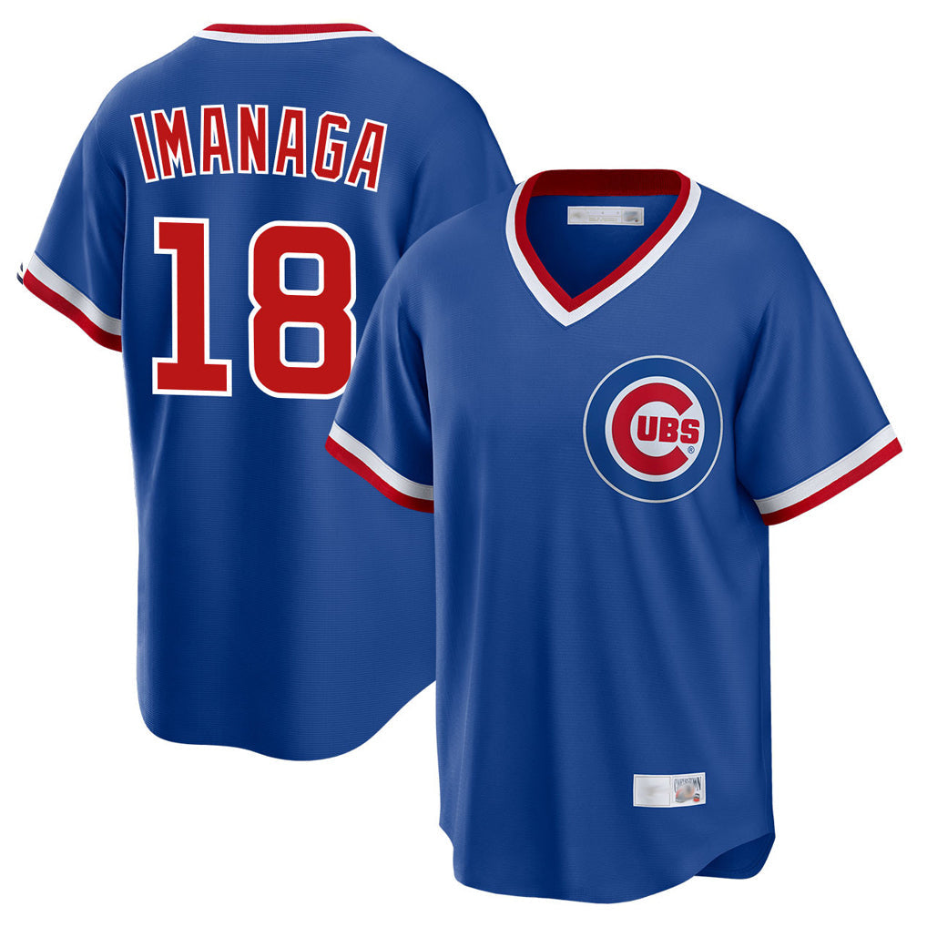Crovyle C.Cubs #18 Shota Imanaga Player Royal T-shirt Cooperstown Collection Limited Stitched Jerseys