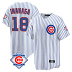 Crovyle C.Cubs #18 Shota Imanaga Player White 150th Anniversary Home Game Stitched Jerseys