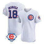 Crovyle C.Cubs #18 Shota Imanaga Player White 150th Anniversary Limited Elite Home Game Stitched Jerseys