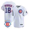 Crovyle C.Cubs #18 Shota Imanaga Player White 150th Anniversary Limited Home Game Stitched Jerseys