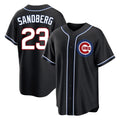 Crovyle C.Cubs #23 Ryne Sandberg Player Black Fashion Out Game Stitched Jerseys