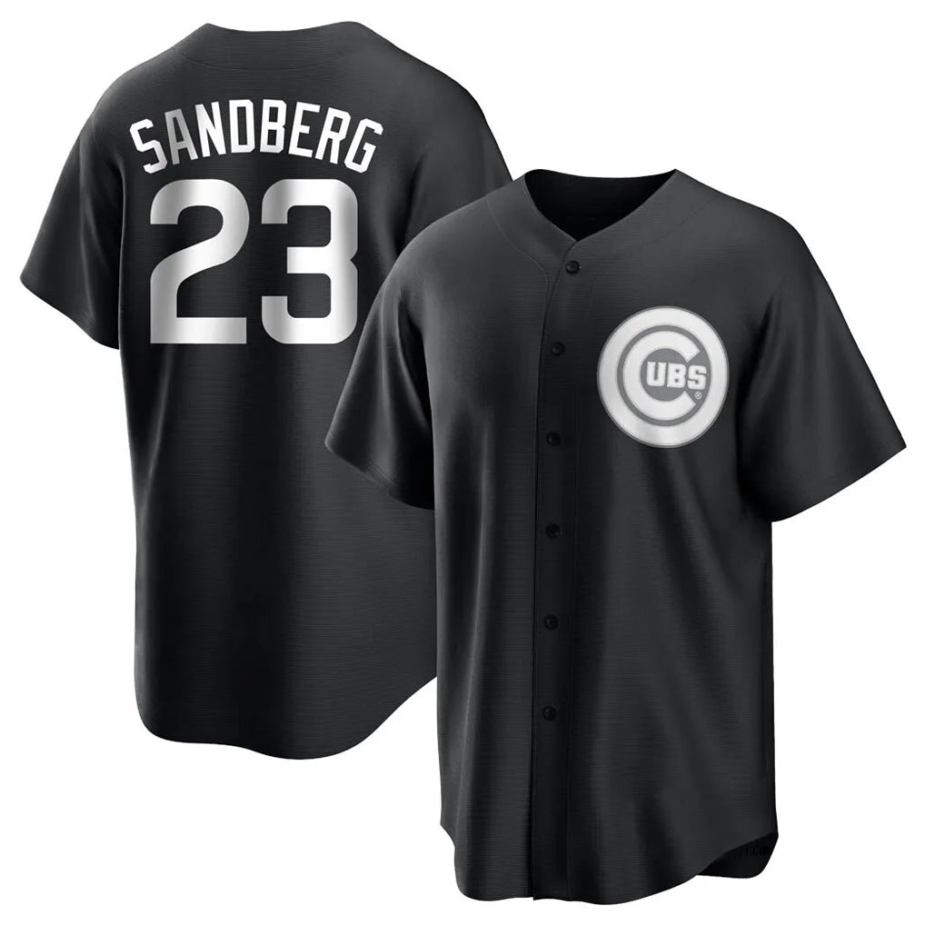 Crovyle C.Cubs #23 Ryne Sandberg Player Black Game Stitched Jerseys