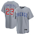 Crovyle C.Cubs #23 Ryne Sandberg Player Gray Home Game Stitched Jerseys