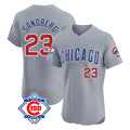 Crovyle C.Cubs #23 Ryne Sandberg Player Gray Road 150th Anniversary Limited Elite Home Stitched Jerseys
