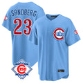 Crovyle C.Cubs #23 Ryne Sandberg Player Light Blue 150th Anniversary Home Game Stitched Jerseys