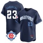 Crovyle C.Cubs #23 Ryne Sandberg Player Navy City Connect 150th Anniversary Limited Home Stitched Jerseys