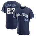 Crovyle C.Cubs #23 Ryne Sandberg Player Navy City Connect Limited Elite Home Stitched Jerseys