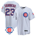 Crovyle C.Cubs #23 Ryne Sandberg Player White 150th Anniversary Home Game Stitched Jerseys