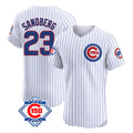 Crovyle C.Cubs #23 Ryne Sandberg Player White 150th Anniversary Limited Elite Home Game Stitched Jerseys