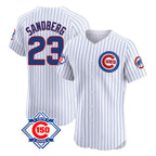 Crovyle C.Cubs #23 Ryne Sandberg Player White 150th Anniversary Limited Elite Home Game Stitched Jerseys