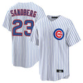 Crovyle C.Cubs #23 Ryne Sandberg Player White Game Home Stitched Jerseys