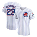 Crovyle C.Cubs #23 Ryne Sandberg Player White Limited Elite Home Game Stitched Jerseys