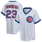 Crovyle C.Cubs #23 Ryne Sandberg Player White T-shirt Cooperstown Collection Limited Stitched Jerseys