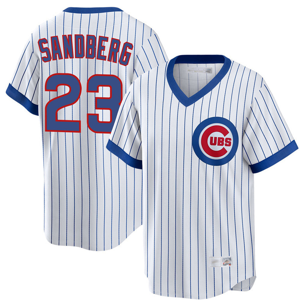 Crovyle C.Cubs #23 Ryne Sandberg Player White T-shirt Cooperstown Collection Limited Stitched Jerseys